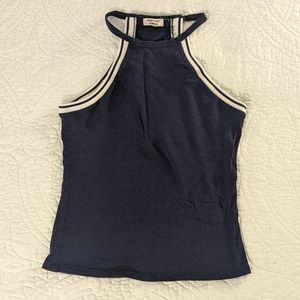 Heart & Hips Halter Tank Top | Navy| M